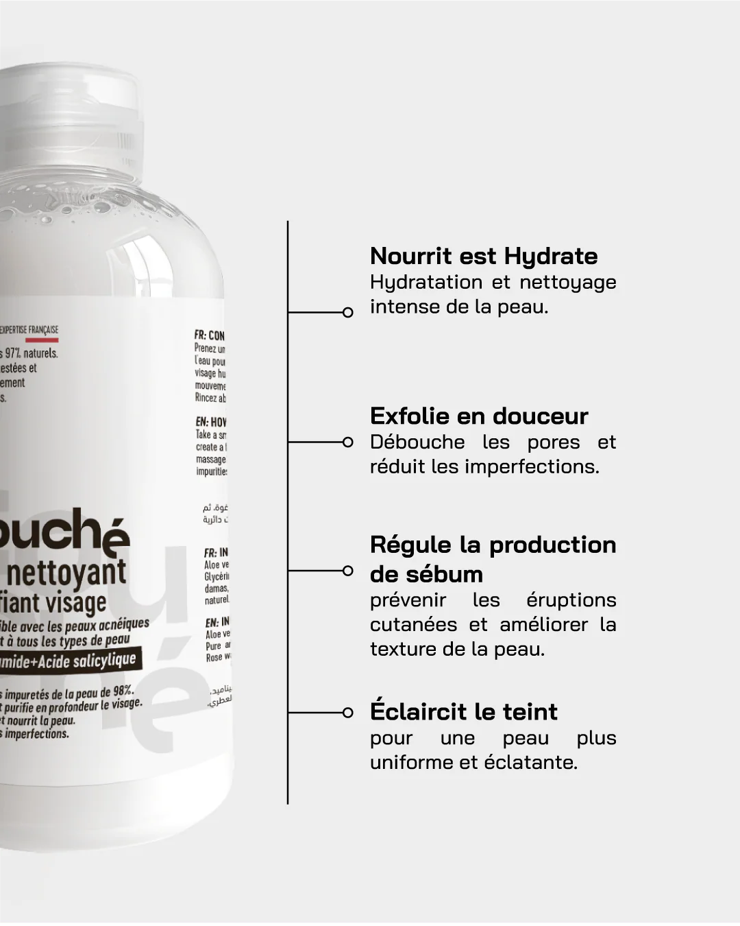 Touché Gel Nettoyant Purifiant Visage – Image 2